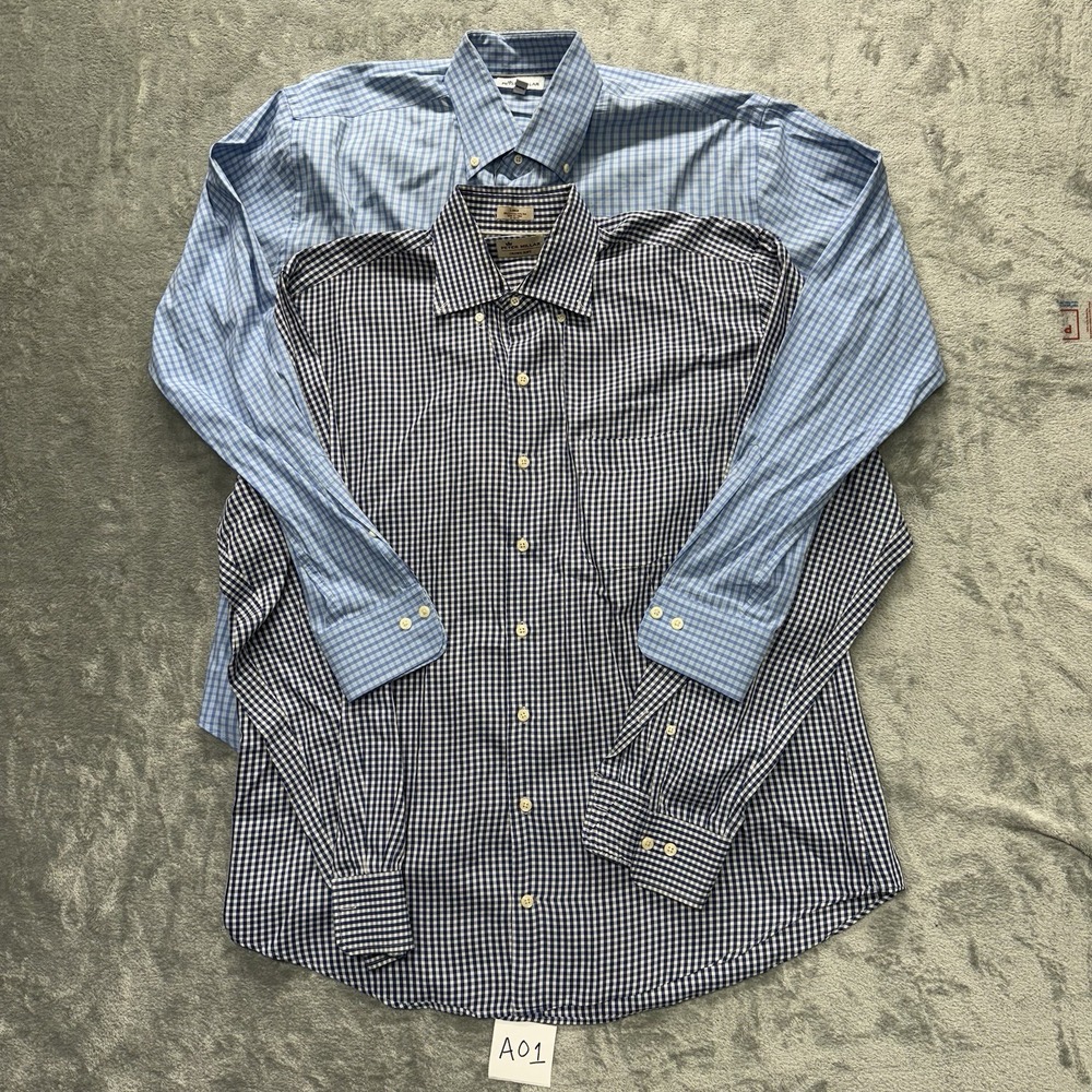 Lot Of 2 Peter Millar Long Sleeve Shirts Both Size Large